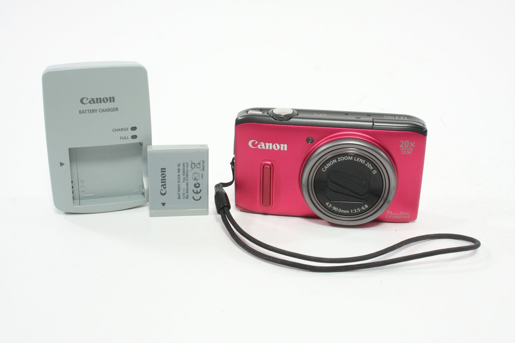 Canon PowerShot SX260 HS Digital Point-and-Shoot Camera 20x Zoom 21.1mp (Pink)