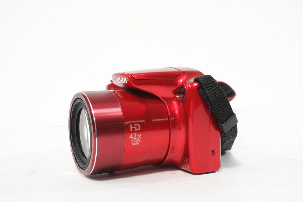 Canon PowerShot SX420 IS Digital Camera 42x Zoom 20.0mp (Red)