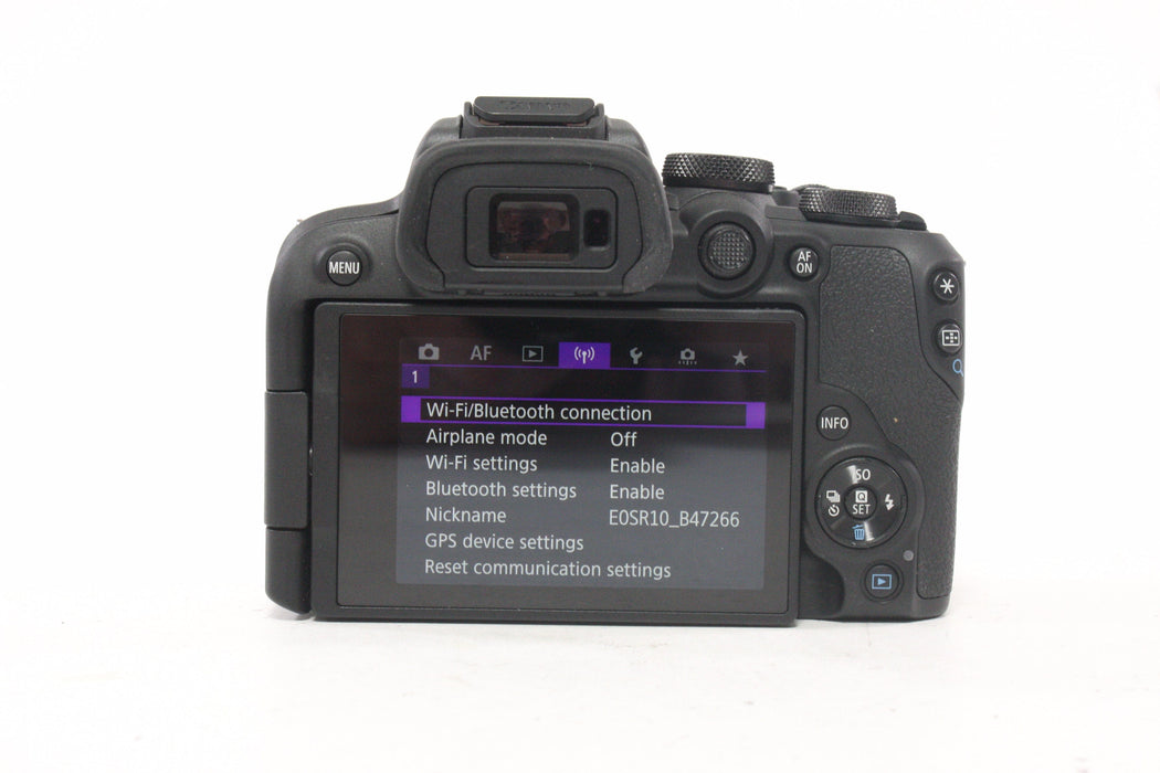 Canon R10 Mirrorless Digital Camera Body with a Shutter Count of less than 1,000
