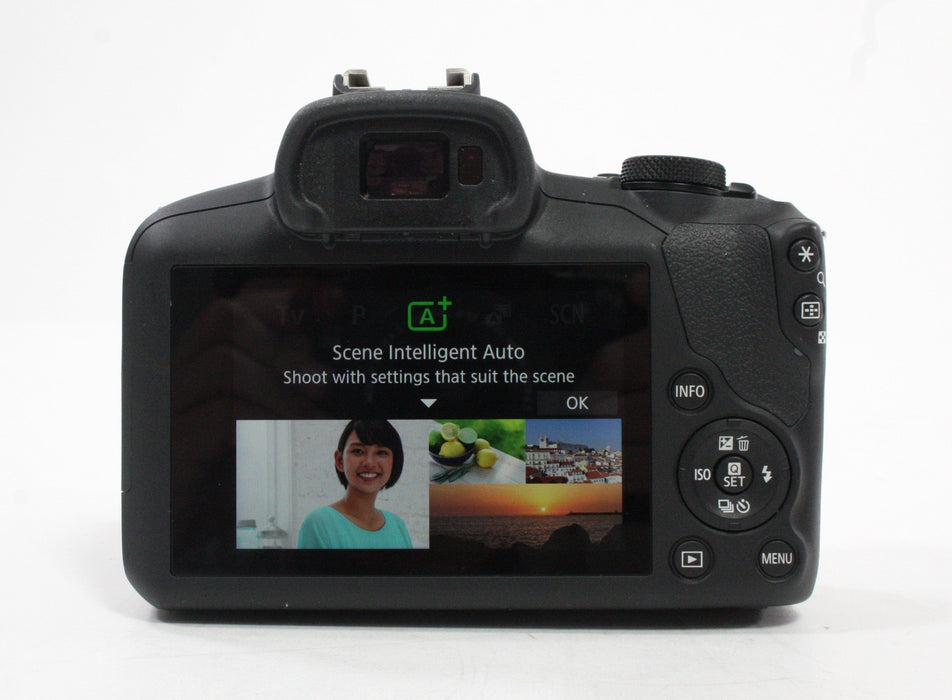 Canon R100 Mirrorless Digital Camera with 18-45mm f/4.5-5.6 IS STM Lens with Shutter Count (less than) 1,000