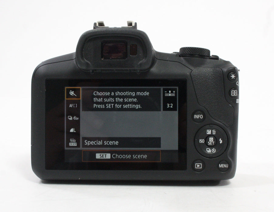 Canon R100 Mirrorless Digital Camera with 18-45mm f/4.5-5.6 IS STM Lens with Shutter Count (less than) 1,000