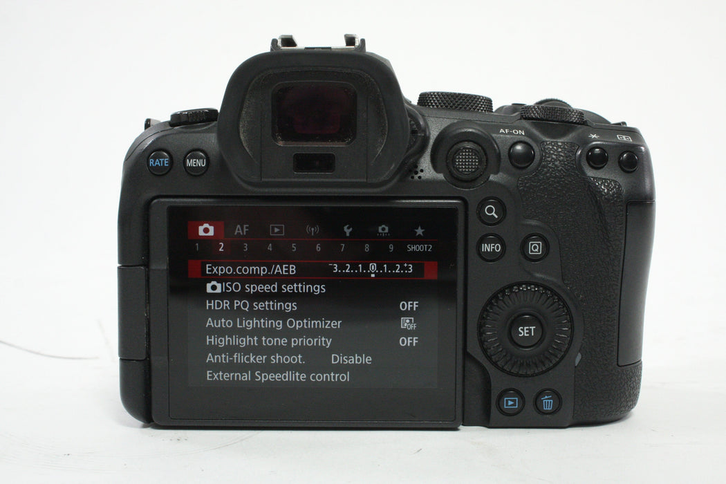 Canon R6 Mirrorless Camera Body with a Shutter Count of less than 18,000 (6% Shutter Life)