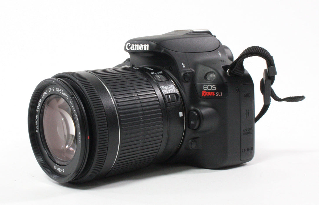 Canon Rebel SL1 EOS 100D DSLR Camera with 18-55 f/3.5-5.6 STM Lens with Shutter Count 4,891