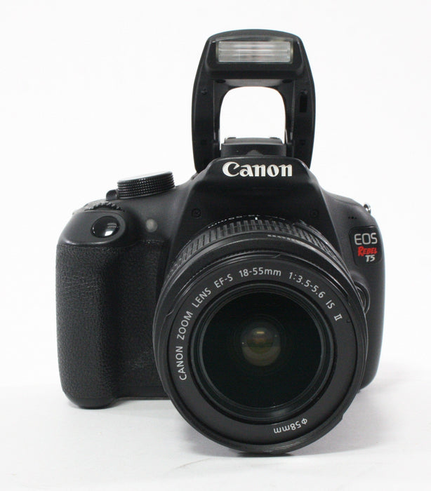 Canon Rebel T5 Digital Camera with EFS 18-55mm f/3.5-5.6 IS II Lens with Shutter Count 27,377
