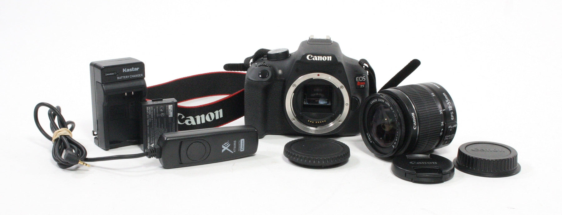 Canon Rebel T5 Digital SLR Camera with 18-55mm ff/3.5-5.6 IS II Lens Shutter Count 2,170