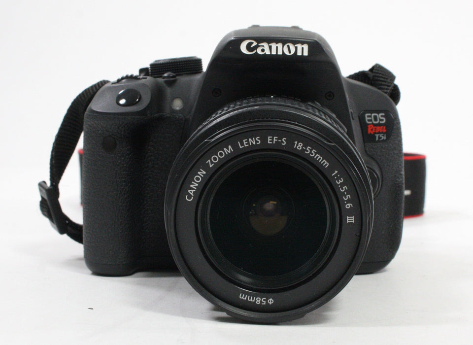 Canon Rebel T5i Digital SLR with 18-55mm f/3.5-5.6 III EF-S Lens Shutter Count 7,128