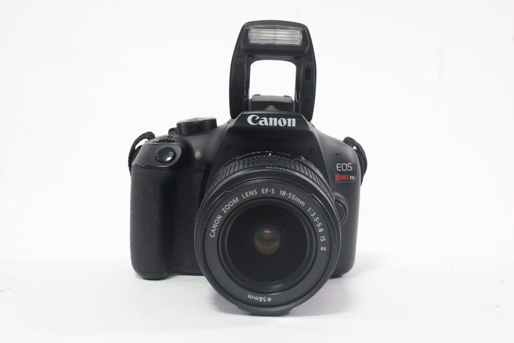 Canon Rebel T6 Digital SLR Camera with 18-55mm f/3.5-5.6 IS II with Shutter Count 8,435