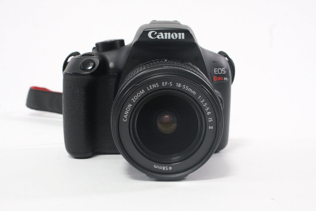 Canon Rebel T6 Digital SLR Camera with 18-55mm f/3.5-5.6 IS II with Shutter Count 8,435
