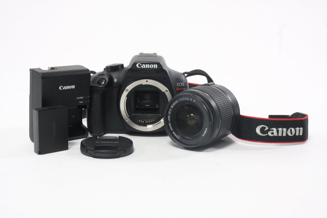 Canon Rebel T6 Digital SLR Camera with 18-55mm f/3.5-5.6 IS II with Shutter Count 8,435