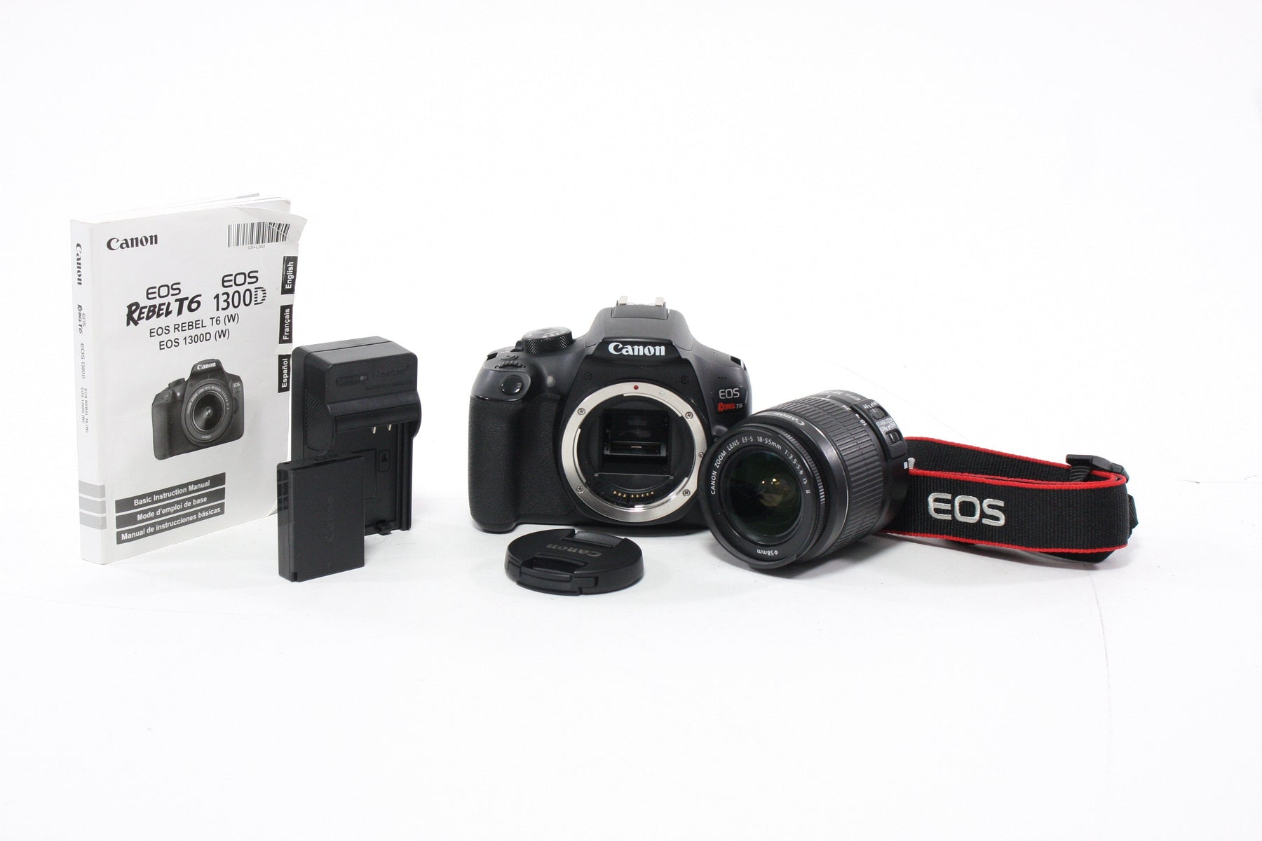 Canon Rebel T6 DSLR Camera with 18-55mm f/3.5-5.6 IO II Lens SC 6,560