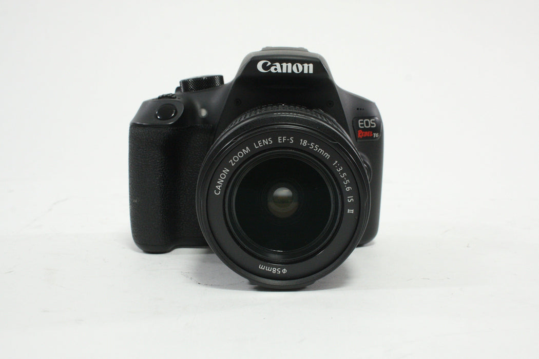 Canon Rebel T6 DSLR Camera with 18-55mm f/3.5-5.6 IS II EF-S Lens with a Shutter Count of 7,362