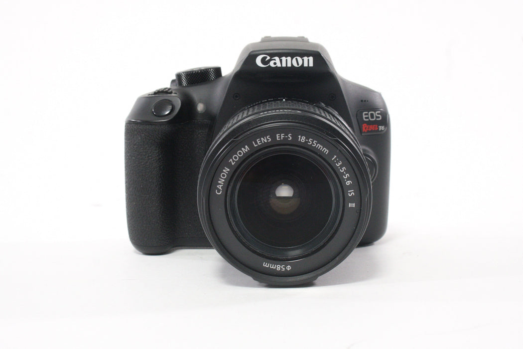 Canon Rebel T6 DSLR Camera with 18-55mm f/3.5-5.63 IS III EF-S Lens with Shutter Count #4,644