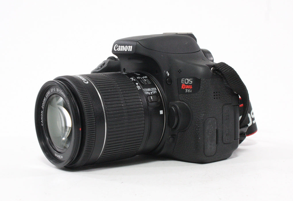 Canon Rebel T6i DSLR with 18-55mm f/3.5-5.6 IS STM Lens