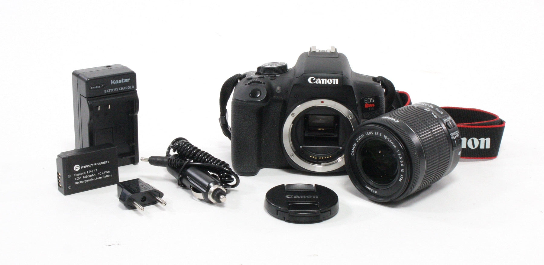 Canon Rebel T6i DSLR with 18-55mm f/3.5-5.6 IS STM Lens