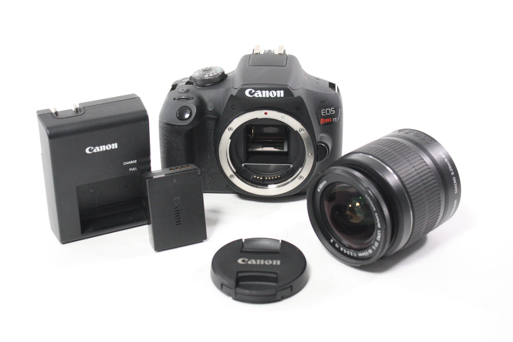 Canon Rebel T7 DSLR Camera with 18-55mm f/3.5-5.6 IS II Lens for EF Mount with Shutter Count 1,373