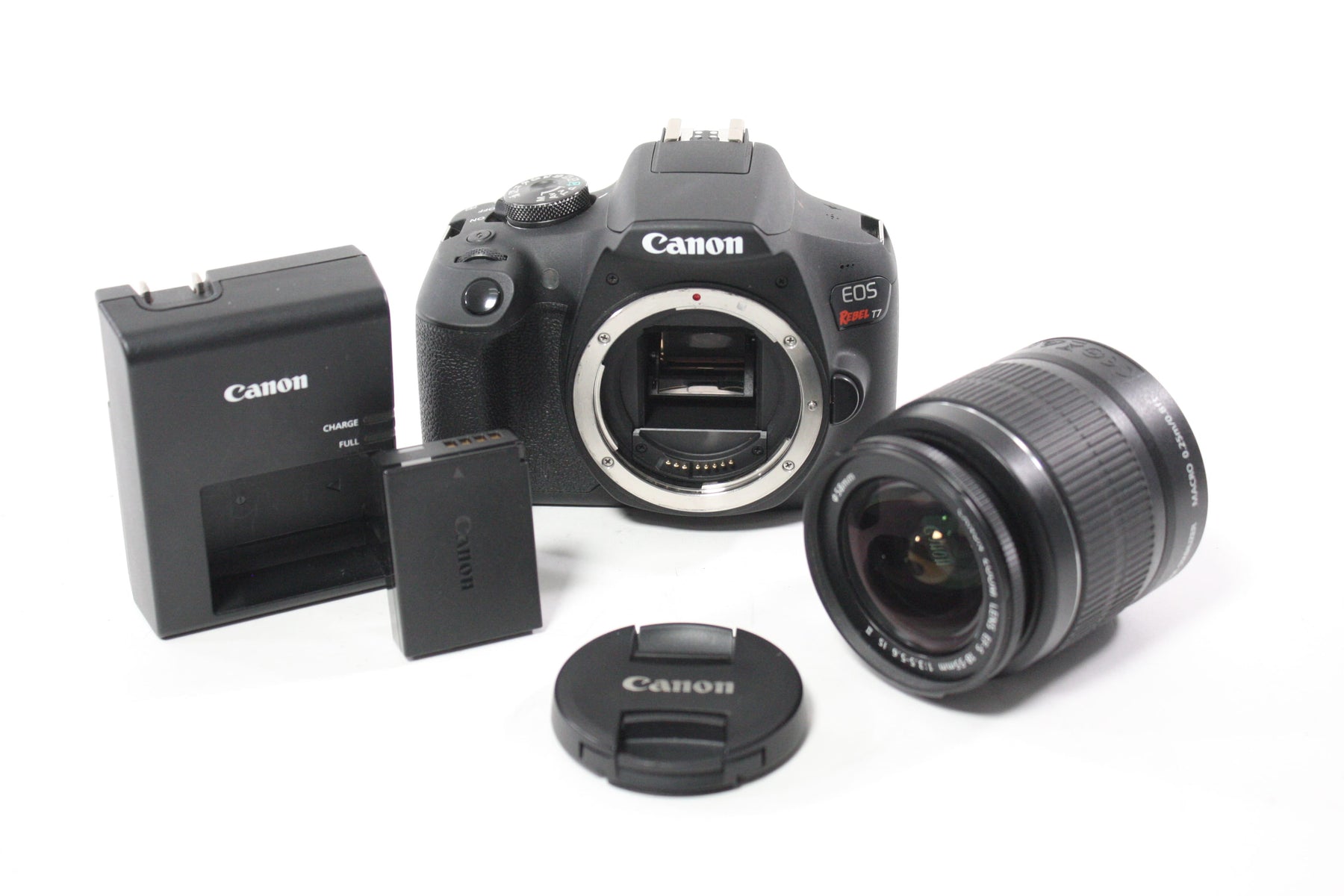 Canon Rebel T7 DSLR Camera with 18-55mm f/3.5-5.6 IS II Lens for EF Mount with Shutter Count 1,373