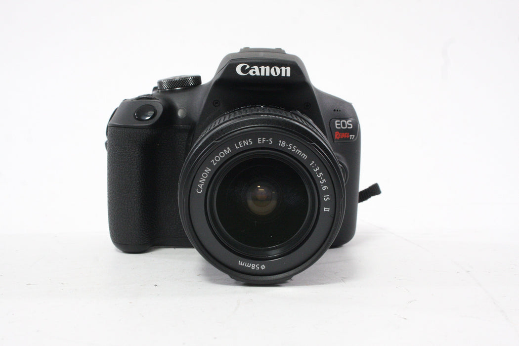 Canon Rebel T7 DSLR Camera with 18-55mm f/3.5-5.6 IS II Lens Shutter Count 2,185