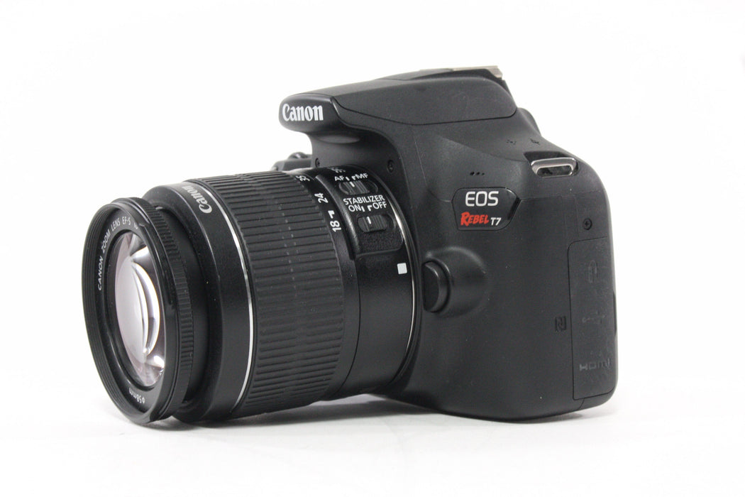 Canon  Rebel T7 DSLR with 18-55mm  f/3.5-5.6 IS II Lens Shutter Count 5,582