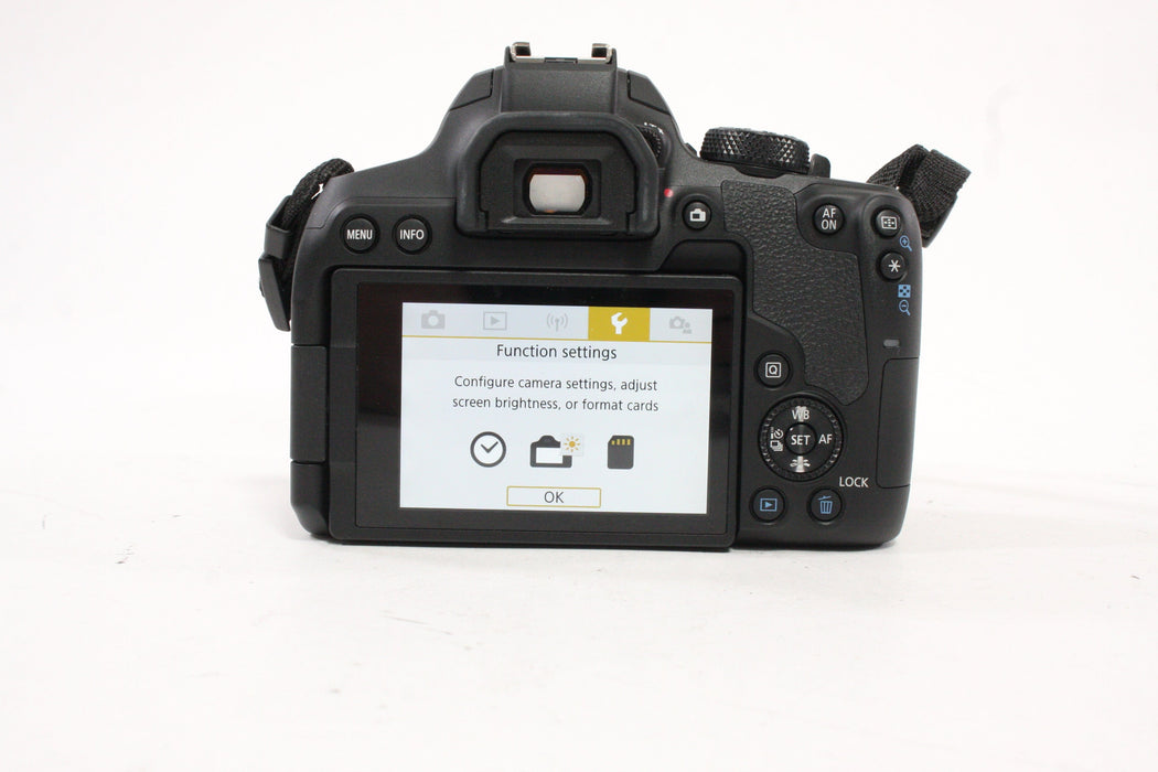 Canon Rebel T8i DSLR Camera with 18-55 f/4-5.6 IS STM Lens with Shutter Count Less Than 9,000