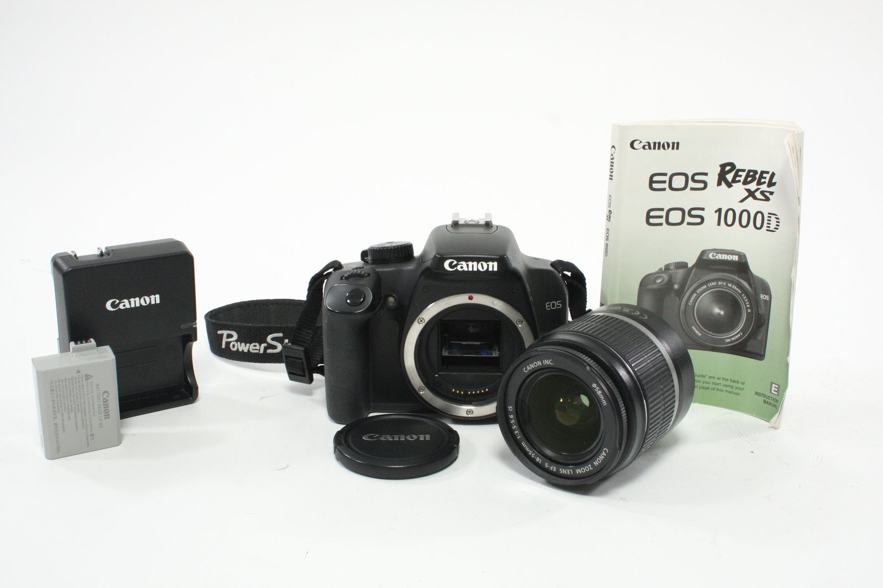 Canon Rebel XS DSLR with 18-55mm f/3.5-5.6 IS Lens and Shutter Count 7,684