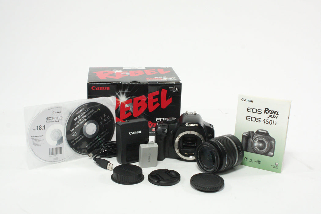 Canon Rebel XSi DSLR Camera with 18-55mm f/3.5-5.6 IS EF-S Lens Shutter Count 18,504