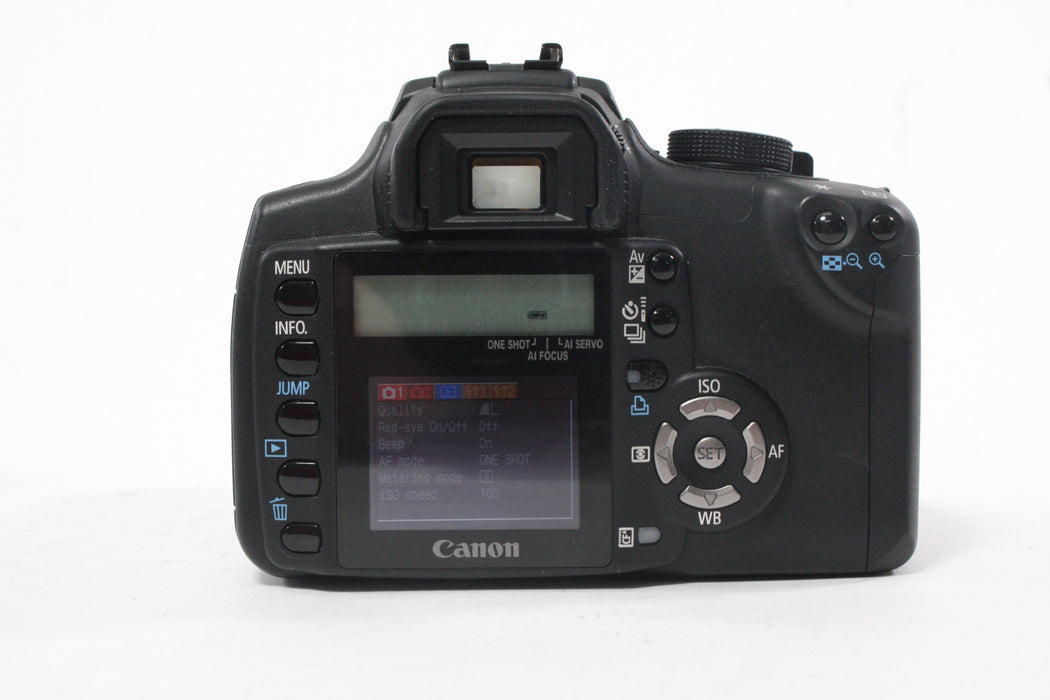 Canon Rebel XT DSLR Camera with 18-55mm f/3.5-5.6 II EF-S Lens Shutter Count N/A