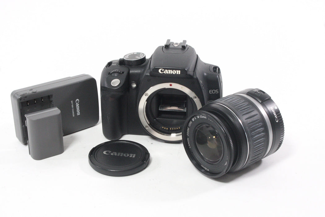 Canon Rebel XT DSLR Camera with 18-55mm f/3.5-5.6 II EF-S Lens Shutter Count N/A