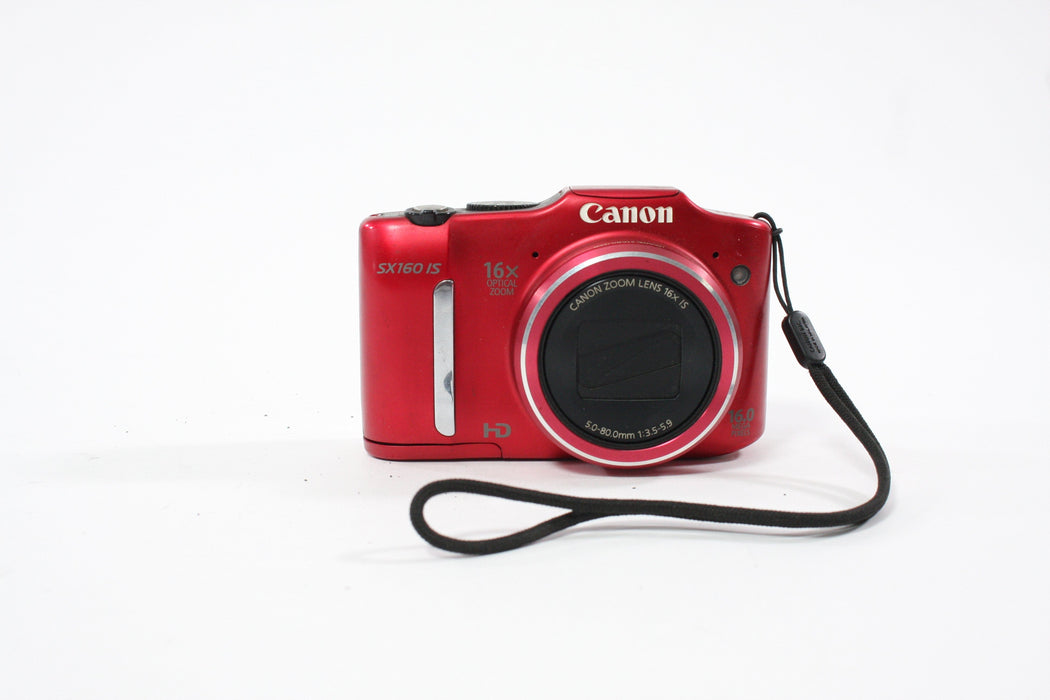 Canon SX160 Digital Point-and-Shoot Camera 16x Zoom16.0mp (Red)
