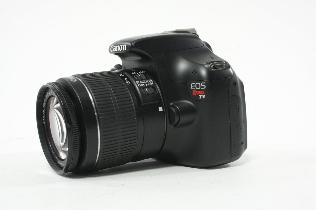 Canon T3 DSLR Camera with 18-55mm f/3.5-5.6 IS II EF-S Lens and Shutter Count 9,332
