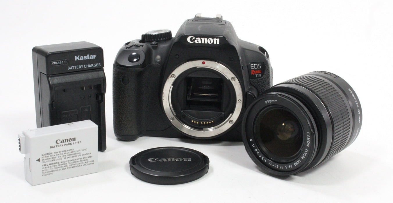 Canon T4i Digital SLR Camera with 18-55mm f/3.5-5.6 IS II Lens with Shutter Count 7,901
