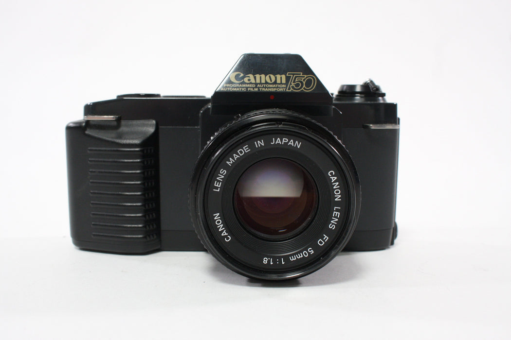 Canon T50 35mm SLR Camera with 50mm f/1.8 FD Lens