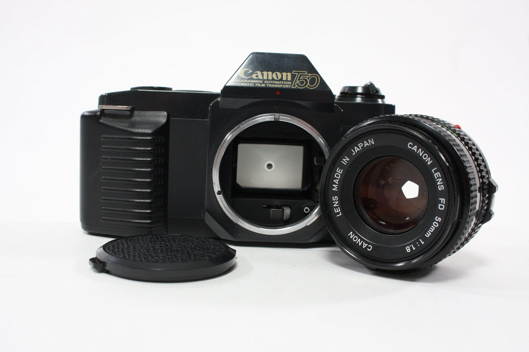 Canon T50 35mm SLR Camera with 50mm f/1.8 FD Lens
