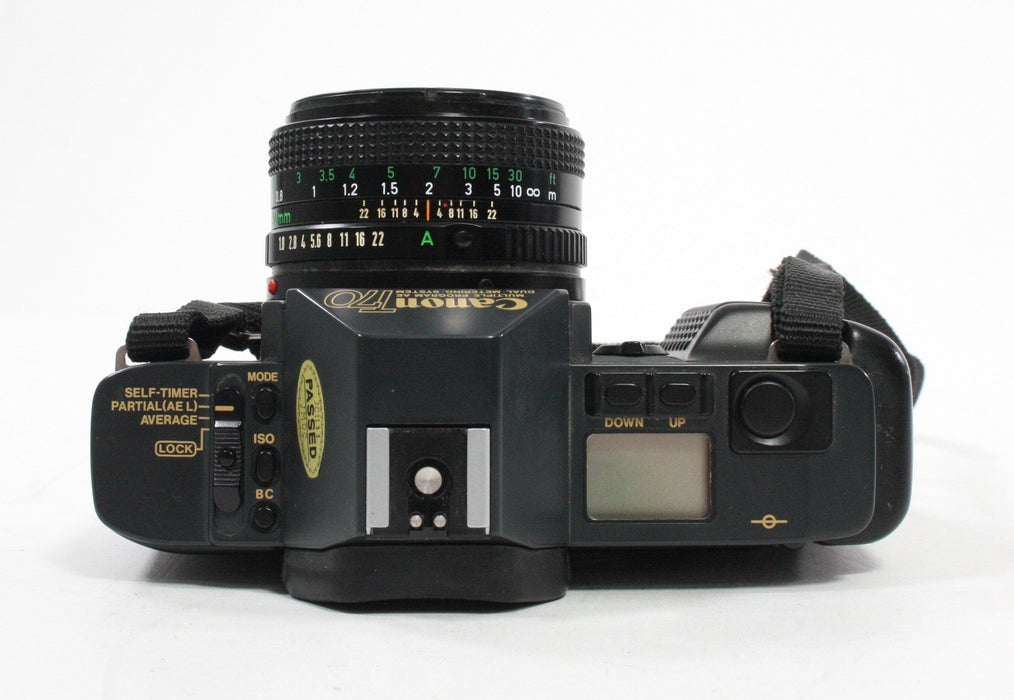 Canon T70 35mm SLR Camera with 50mm f/1.8 Lens