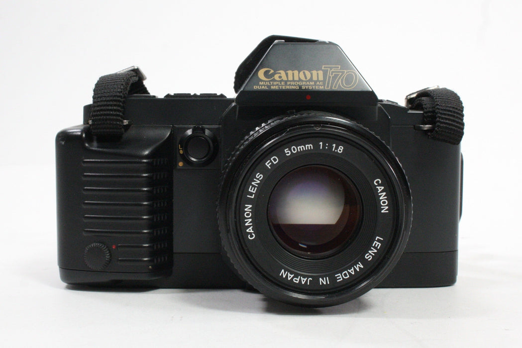 Canon T70 35mm SLR Camera with 50mm f/1.8 Lens
