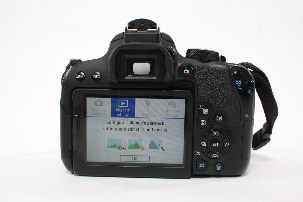 Canon T7i Digital SLR Camera Body with 18-55mm f/4-5.6 IS STM Lens with Shutter Count 53,460