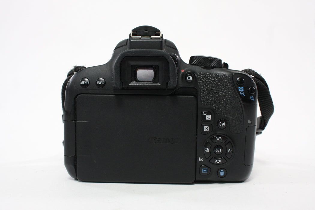 Canon T7i Digital SLR Camera Body with 18-55mm f/4-5.6 IS STM Lens with Shutter Count 53,460
