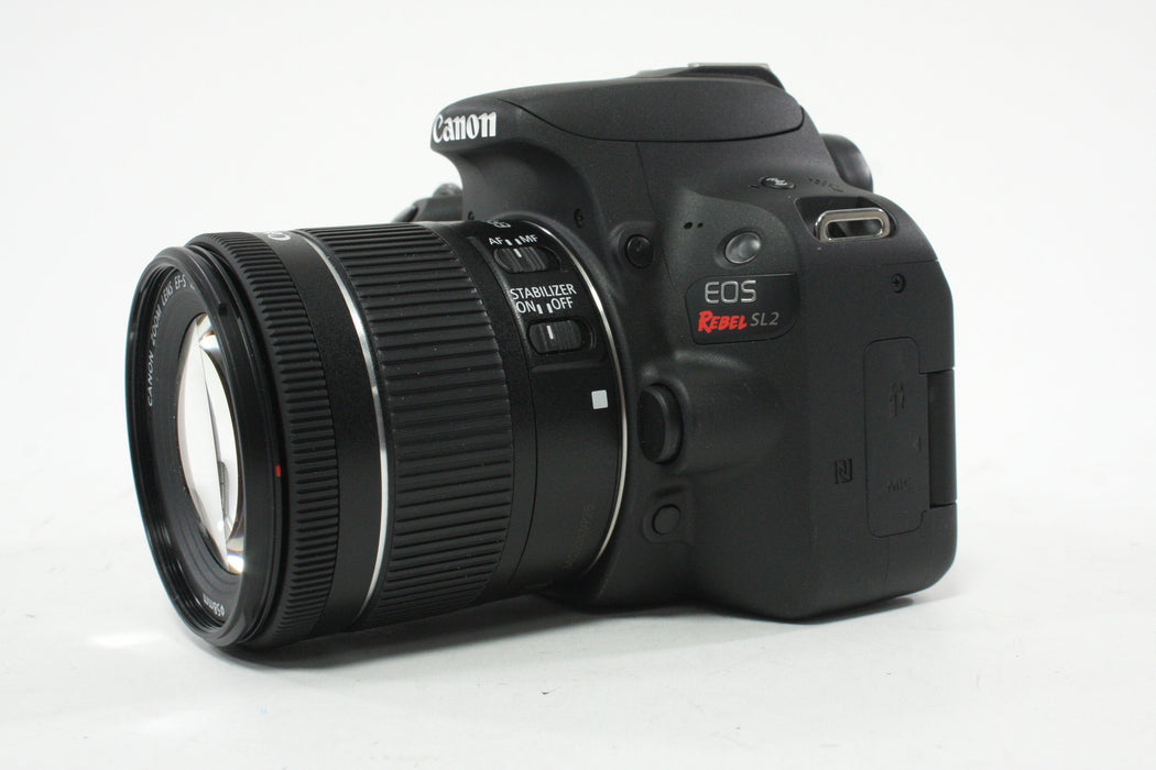 Canon EOS Rebel SL2 DSLR Camera with 18-55mm f/4-5.6 IS STM EF-S EF Mount Lens with a Shutter Count of 608