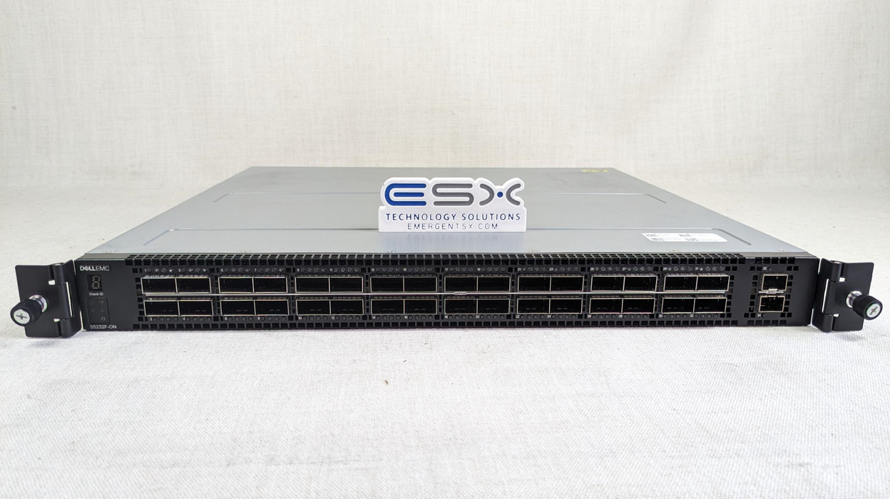 Dell S5232F-ON-RA 32x 100GbE QSFP28 Port Switch PSU to IO OS10 Rails