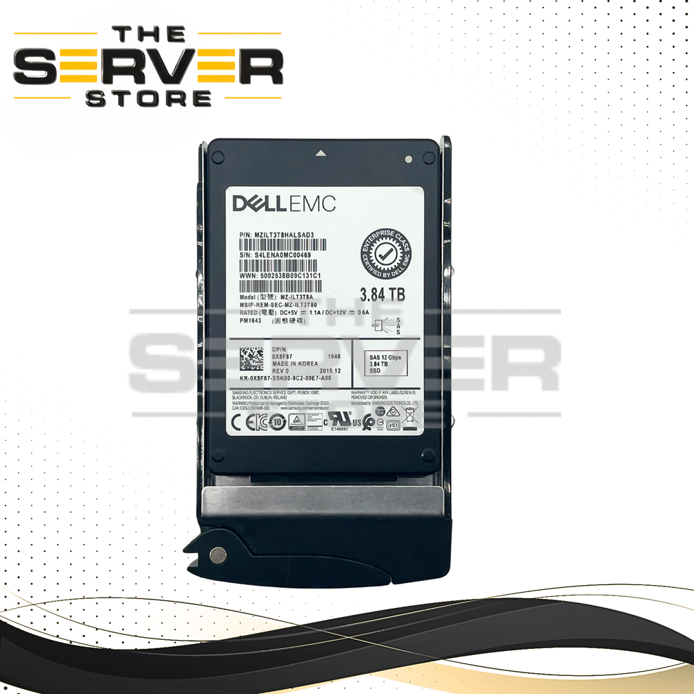 (New Open Box) Samsung 3.84TB SAS 12G RI 2.5" SSD PM1643 Series MZ-ILT3T8A For Supermicro Server