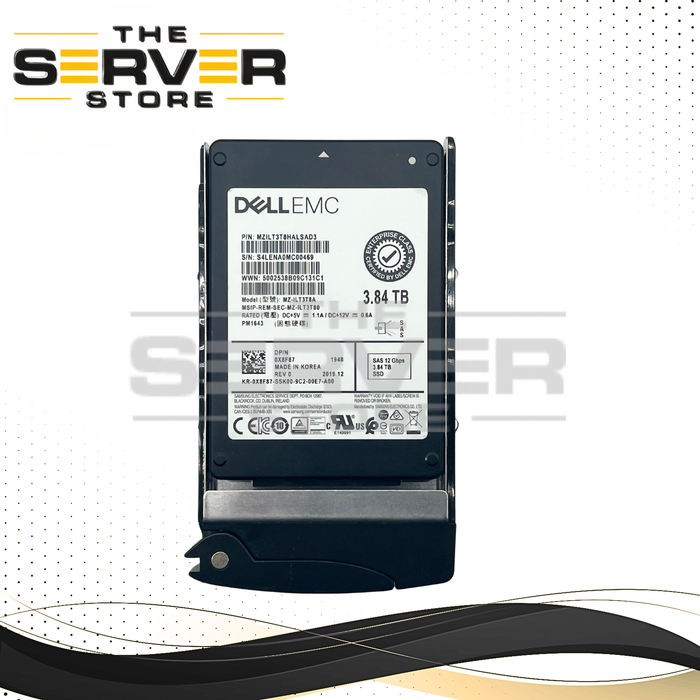 (New Open Box) Samsung 3.84TB SAS 12G RI 2.5" SSD PM1643 Series MZ-ILT3T8A For Supermicro Server