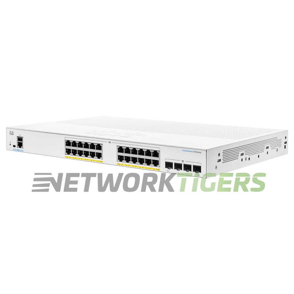 Cisco CBS250-24P-4G-NA Business 250 Smart 24x 1GB PoE+ RJ45 4x 1GB SFP Switch