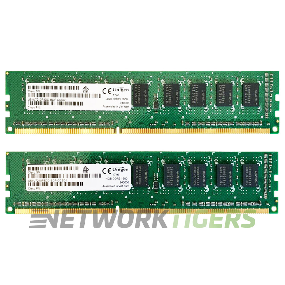 Cisco MEM-4300-4GU8G ISR 4000 Series Router 4GB to 8GB DRAM Memory Upgrade