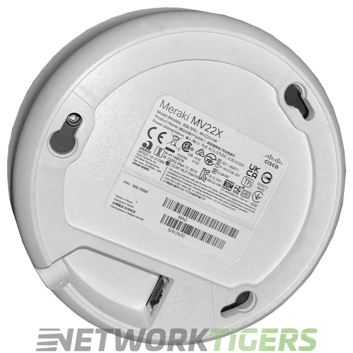 Cisco Meraki MV22X-HW 512GB Storage Varifocal Indoor Dome Camera