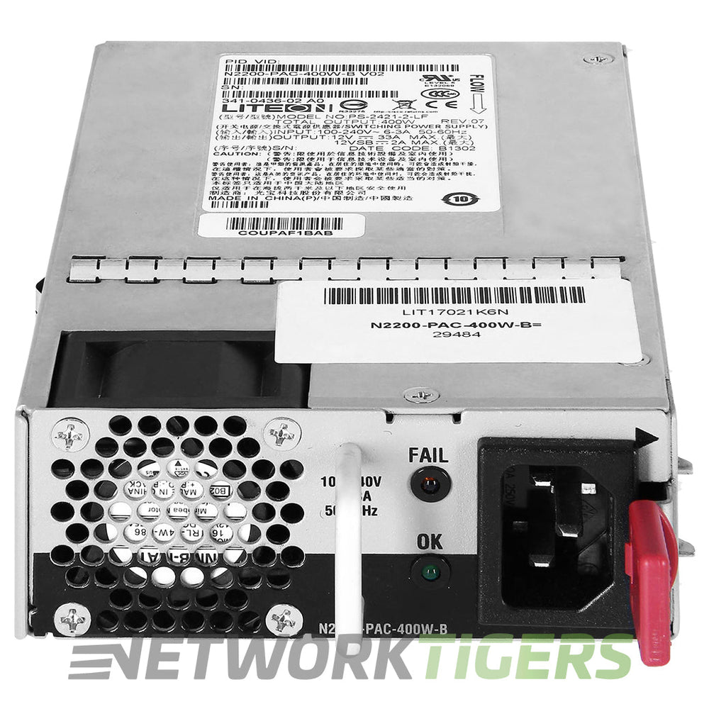 Cisco N2200-PAC-400W 400W AC Back-to-Front Airflow Switch Power Supply