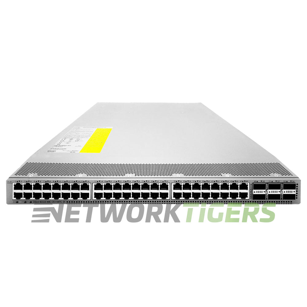 Cisco N9K-C93108TC-EX 48x 10GB Copper 6x 100GB QSFP28 Back-to-Front Air Switch