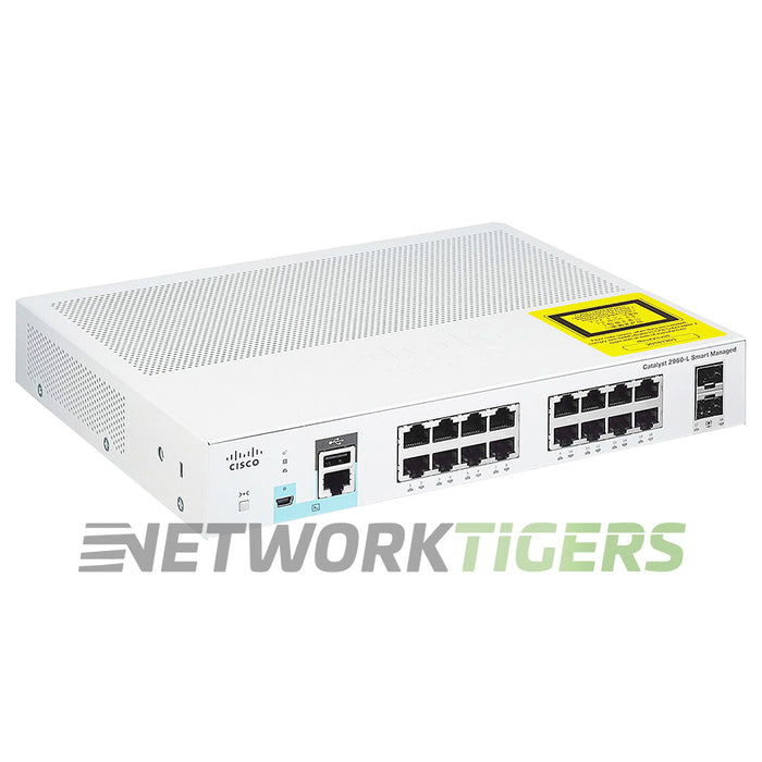 NEW Cisco WS-C2960L-SM-16TS Catalyst 2960L 16x 1GB RJ45 2x 1GB SFP Switch