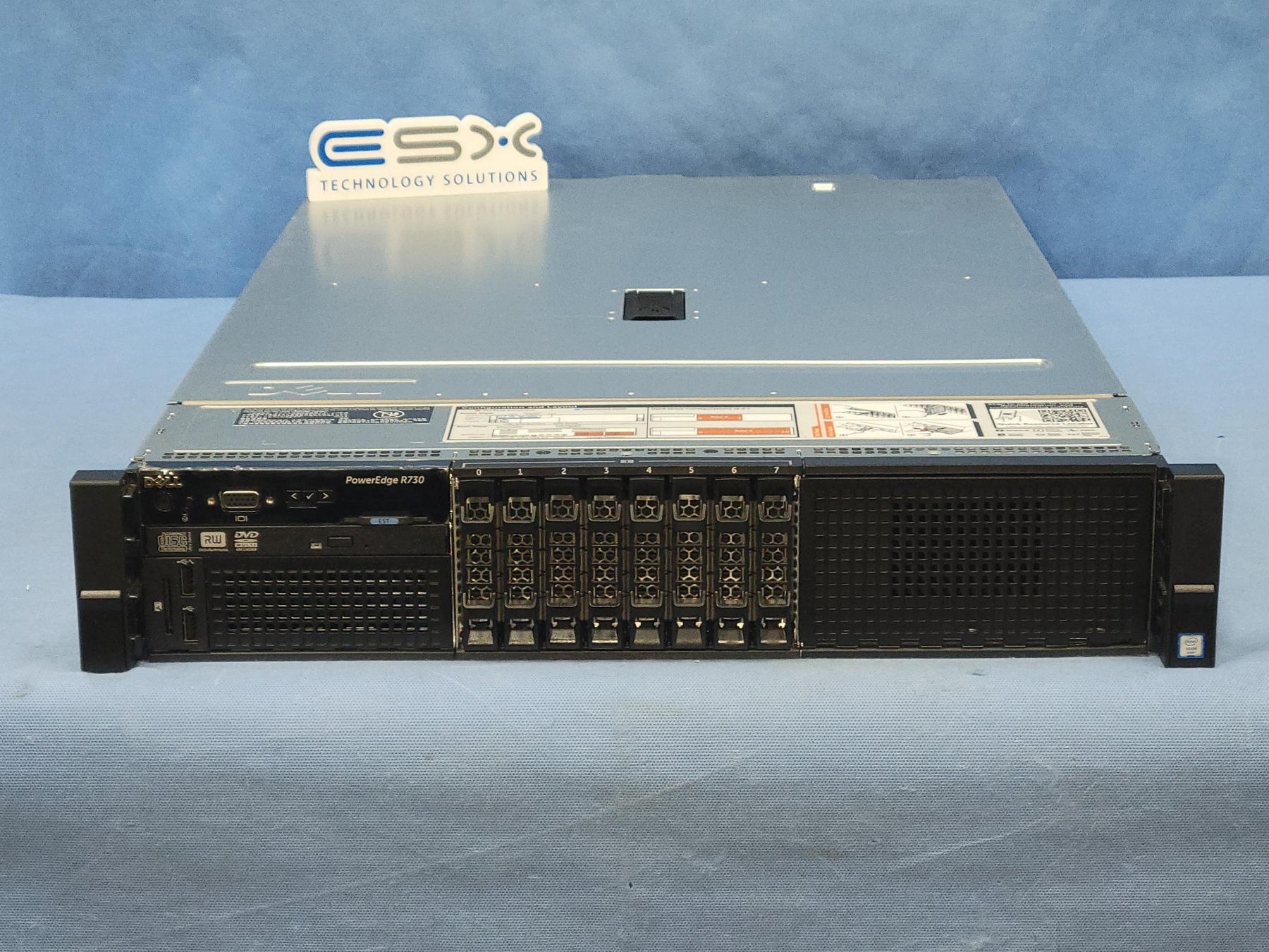 Dell PowerEdge R730 8x 2.5” 2U CTO Server – 2x Heatsink, 4x GbE, 2x PSU, iDRAC