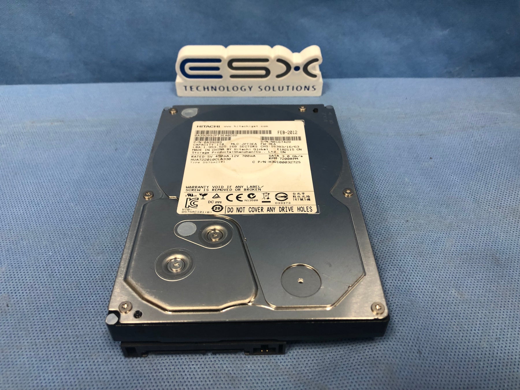 Hitachi Ultrastar 0A39289 1TB 7.2k 3.5” SATA Hard Drive HUA722010CLA330