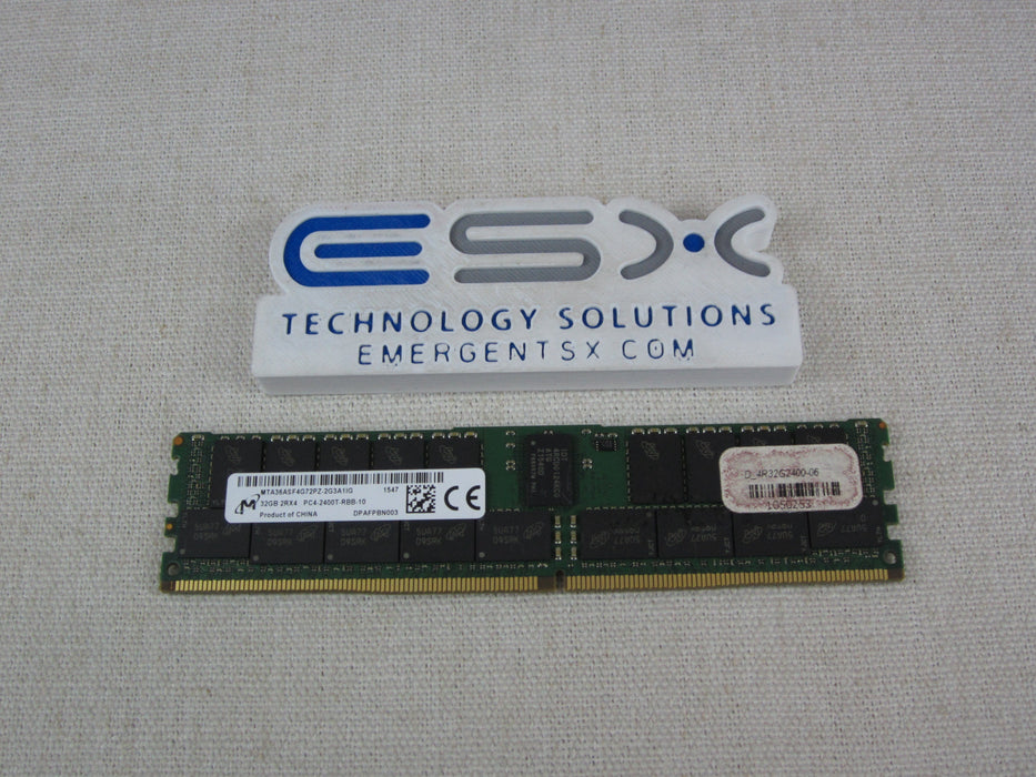 Micron MTA36ASF4G72PZ-2G3 32GB 2Rx4 PC4-2400T DDR4 Server Memory DIMM