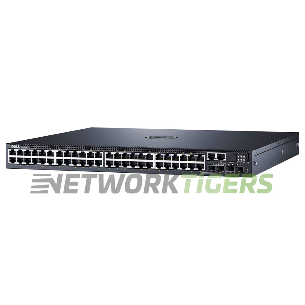 Dell S3148P 48x 1GB PoE+ RJ45 2x 1GB Combo 2x 10GB SFP+ F-B Airflow Switch